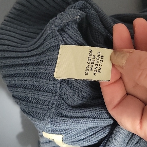 Men's blue half zip sweater, size L - Picture 3 of 3